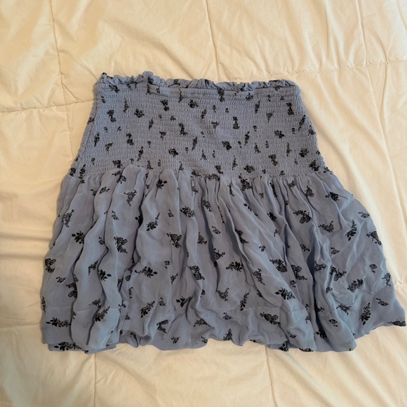 GANNI Blue Floral Mini Skirt Size 36 (US 4) - Picture 4 of 5
